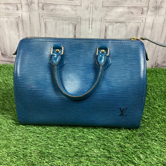Louis Vuitton Handbags - Louis Vuitton LV Toledo Blue Epi Leather Speedy 25